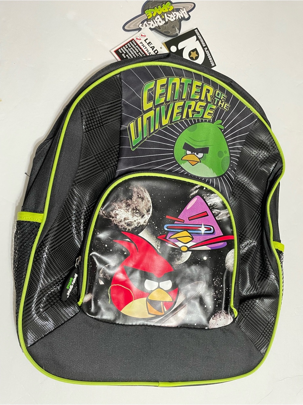 Large  Backpack - Angry Birds Space Center Of The Universe Backpack 16” , New !